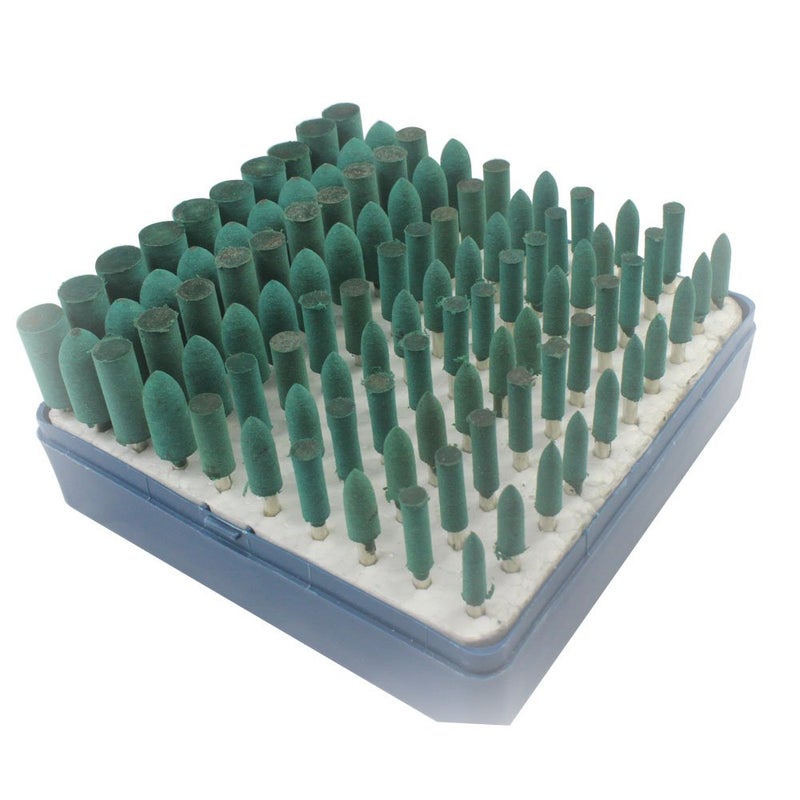 LUO KE 100pcs Rubber Grinding Mounted Point Rotary Assorted Accessory Grinding Head Wheel Head Kit For Dremel Polish - Image 2